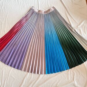 NWT Anthropologie Iridescent muted rainbow skirt